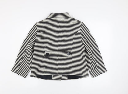 Principles Petite Women’s Black Striped Cotton Jacket Size 12