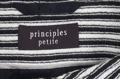 Principles Petite Women’s Black Striped Cotton Jacket Size 12