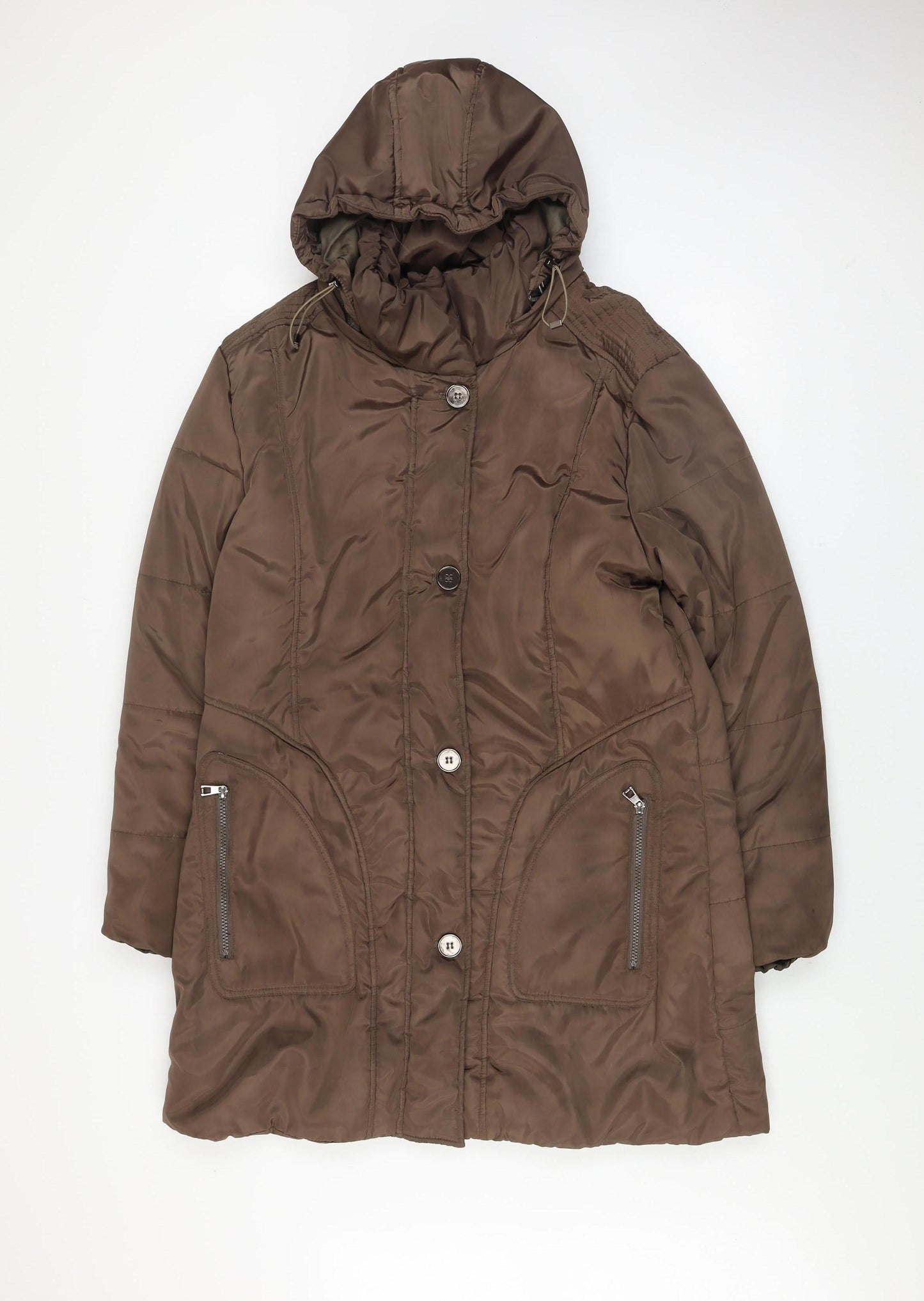 Womens UK Size 12 Betty Kay Brown Puffer Jacket