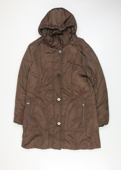 Womens UK Size 12 Betty Kay Brown Puffer Jacket