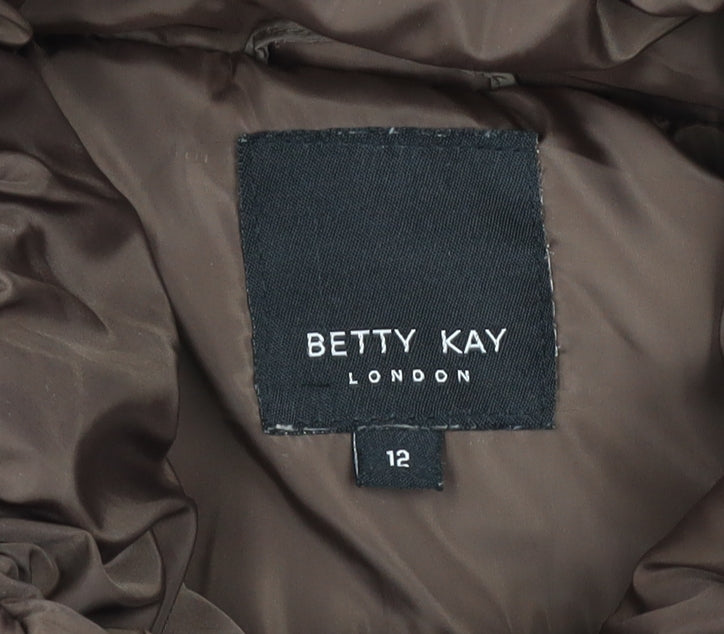 Womens UK Size 12 Betty Kay Brown Puffer Jacket