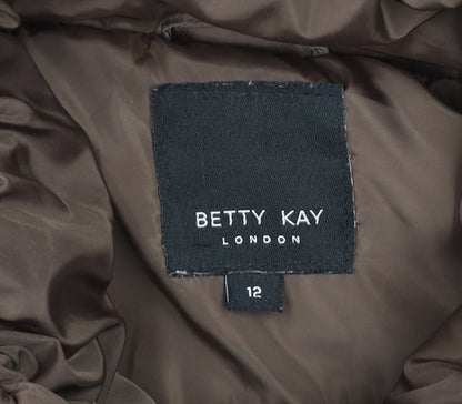 Womens UK Size 12 Betty Kay Brown Puffer Jacket