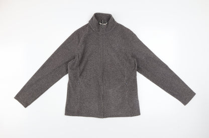 Marks and Spencer Womens Grey Size 14 Full Zip Fleece Jacket