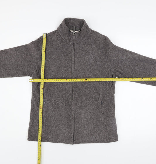 Marks and Spencer Womens Grey Size 14 Full Zip Fleece Jacket