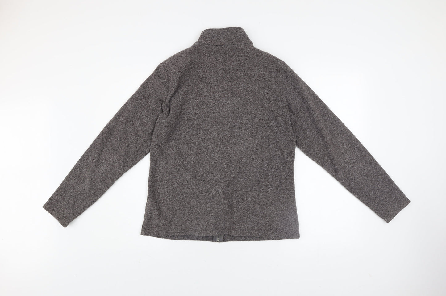 Marks and Spencer Womens Grey Size 14 Full Zip Fleece Jacket