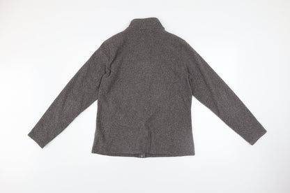 Marks and Spencer Womens Grey Size 14 Full Zip Fleece Jacket