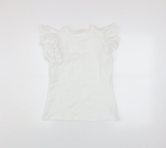 Womens UK Size 10 Savida White Basic T-Shirt