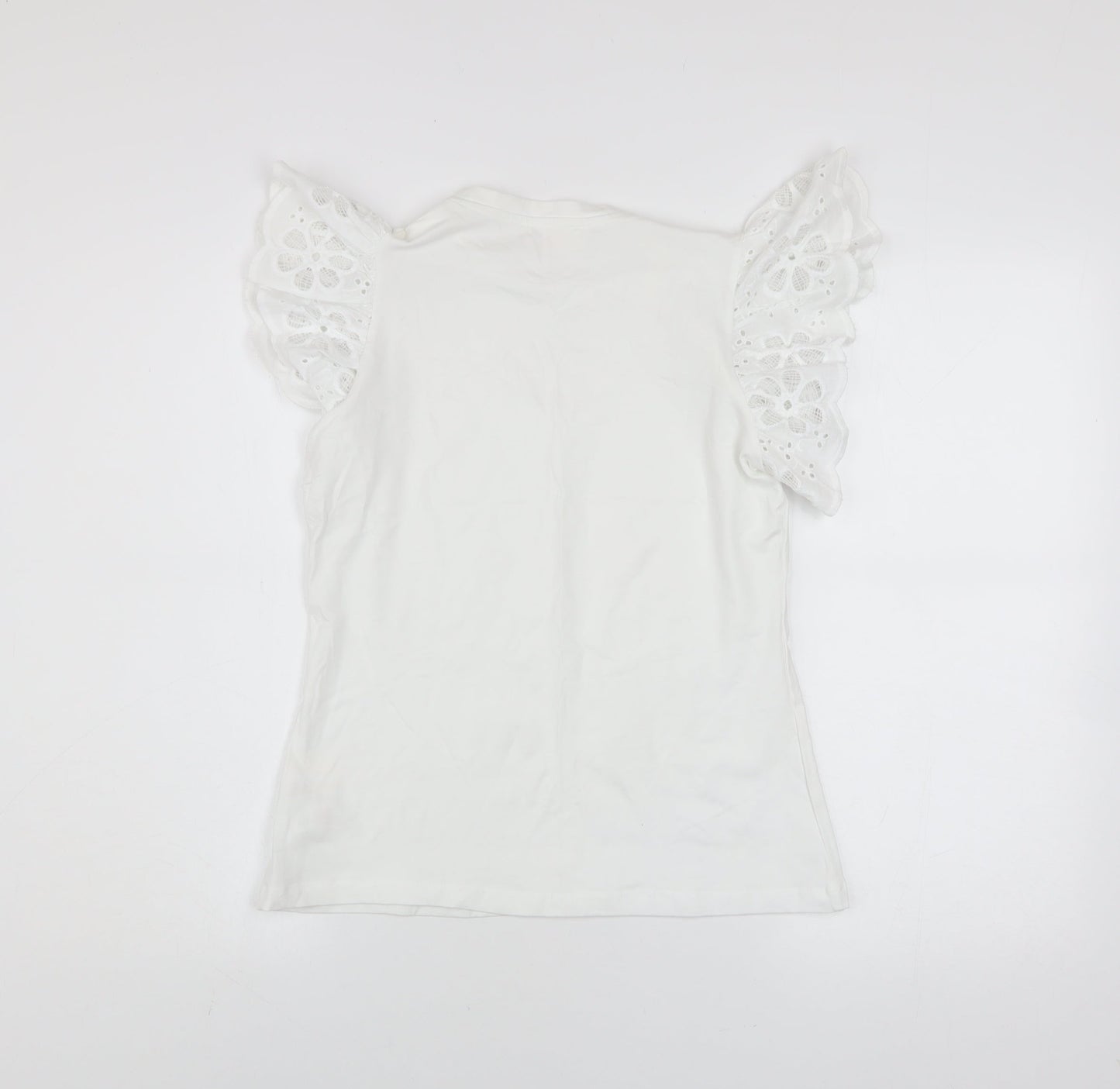 Womens UK Size 10 Savida White Basic T-Shirt