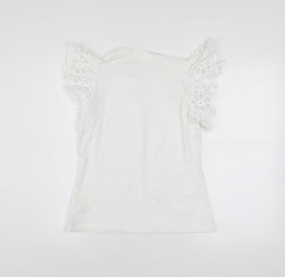 Womens UK Size 10 Savida White Basic T-Shirt