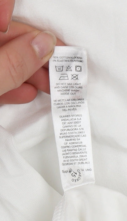 Womens UK Size 10 Savida White Basic T-Shirt