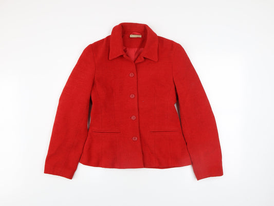 Womens UK Size 10 Bay Trading Company Red Basic Jacket
