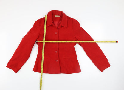 Womens UK Size 10 Bay Trading Company Red Basic Jacket