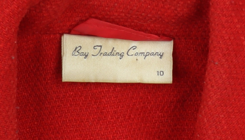 Womens UK Size 10 Bay Trading Company Red Basic Jacket