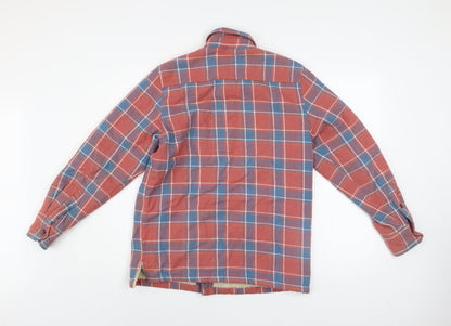 Cotton Traders Men's Terracotta Check Flannel Shirt XS Long Sleeve
