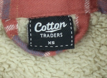 Cotton Traders Men's Terracotta Check Flannel Shirt XS Long Sleeve