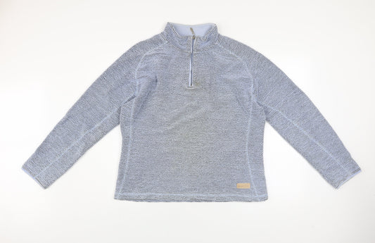 Weird Fish Men's Grey Knit 1/4 Zip Sweatshirt Size L