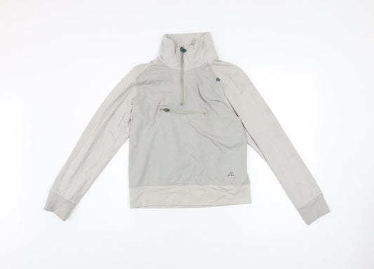 Adidas Women’s Grey 1/4 Zip Pullover Sweatshirt Size 10