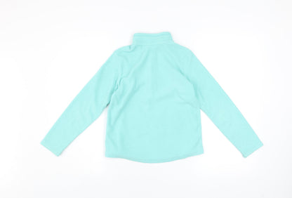 Quechua Girls Turquoise Fleece Half Zip Sweatshirt 8-9 Years
