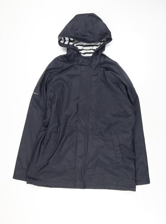Womens UK Size 14 Les Trois Mats Blue Rain Coat