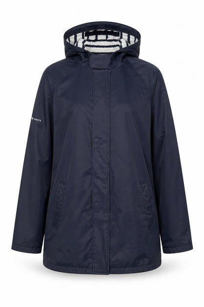 Womens UK Size 14 Les Trois Mats Blue Rain Coat