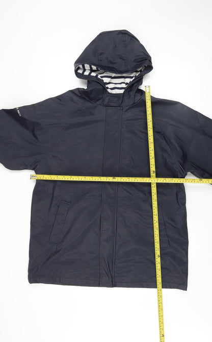 Womens UK Size 14 Les Trois Mats Blue Rain Coat