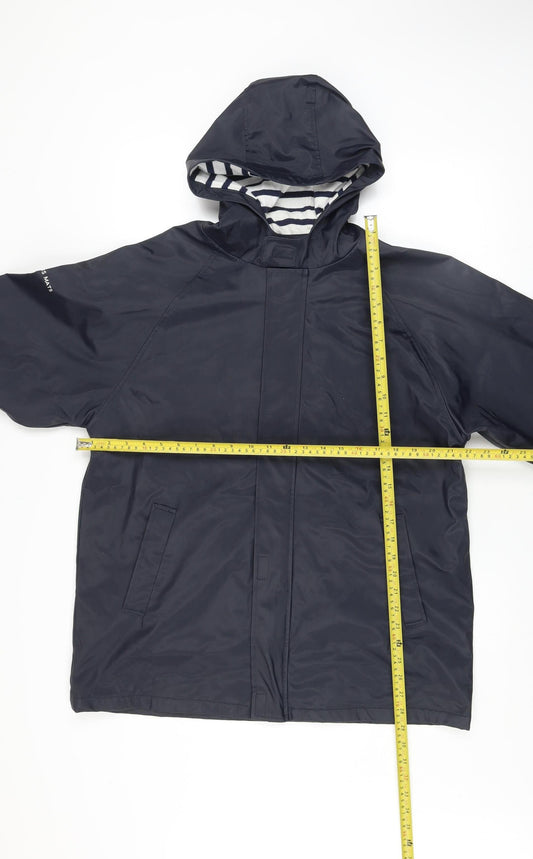 Womens UK Size 14 Les Trois Mats Blue Rain Coat
