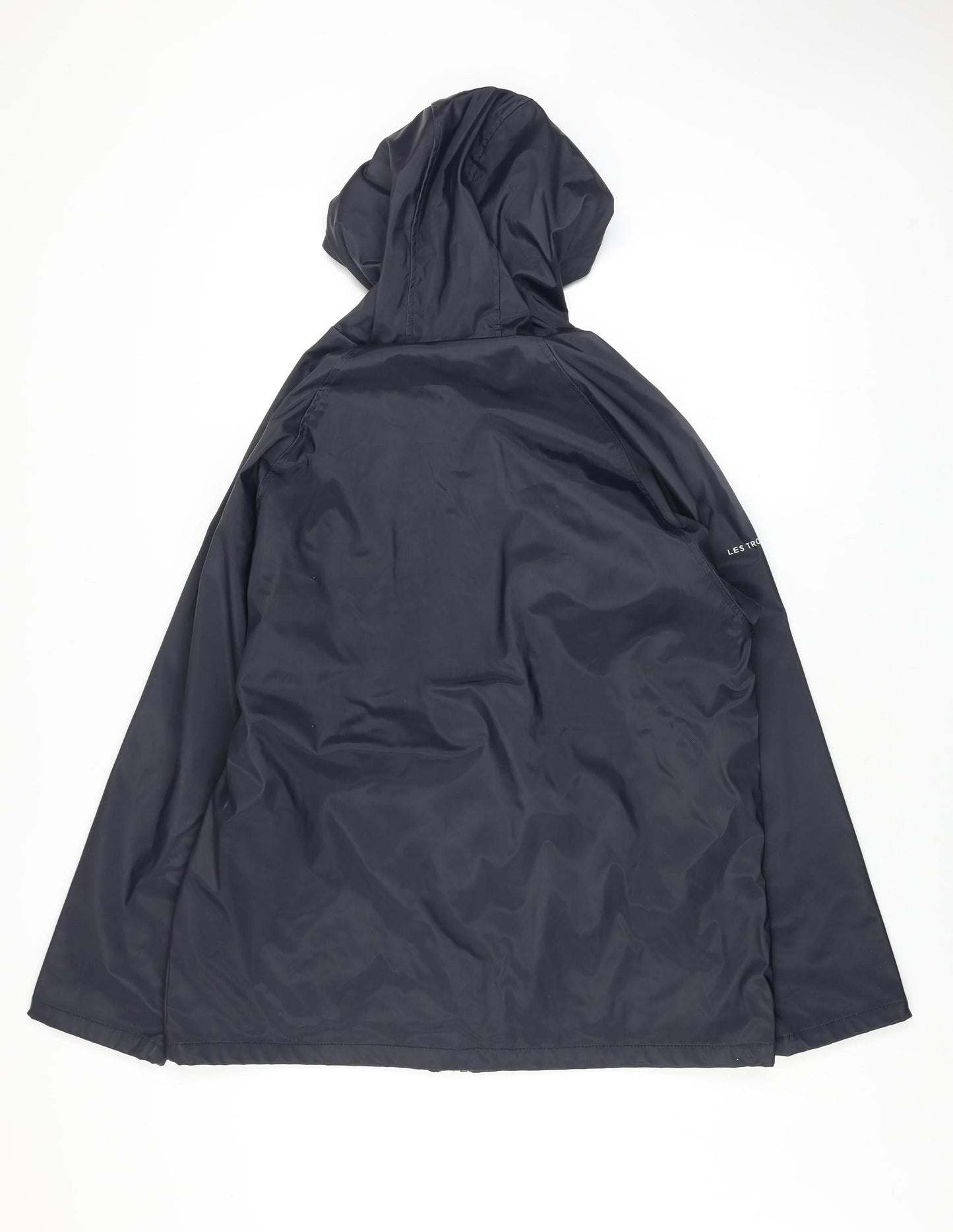 Womens UK Size 14 Les Trois Mats Blue Rain Coat