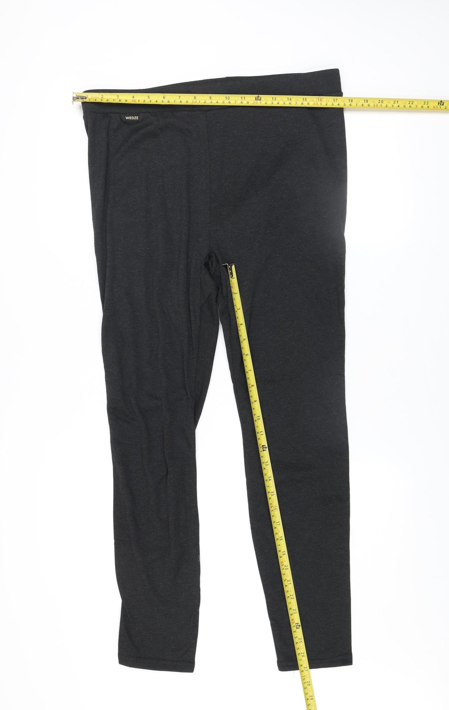 Womens UK Size 2XL Wedze Regular Fit Leggings Black Leggings