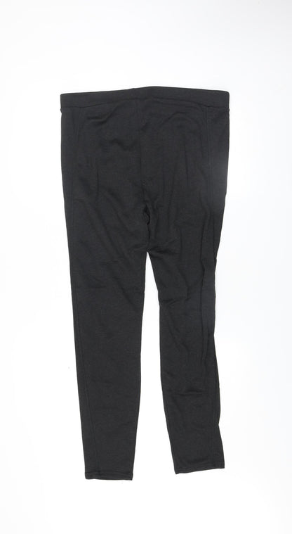 Womens UK Size 2XL Wedze Regular Fit Leggings Black Leggings