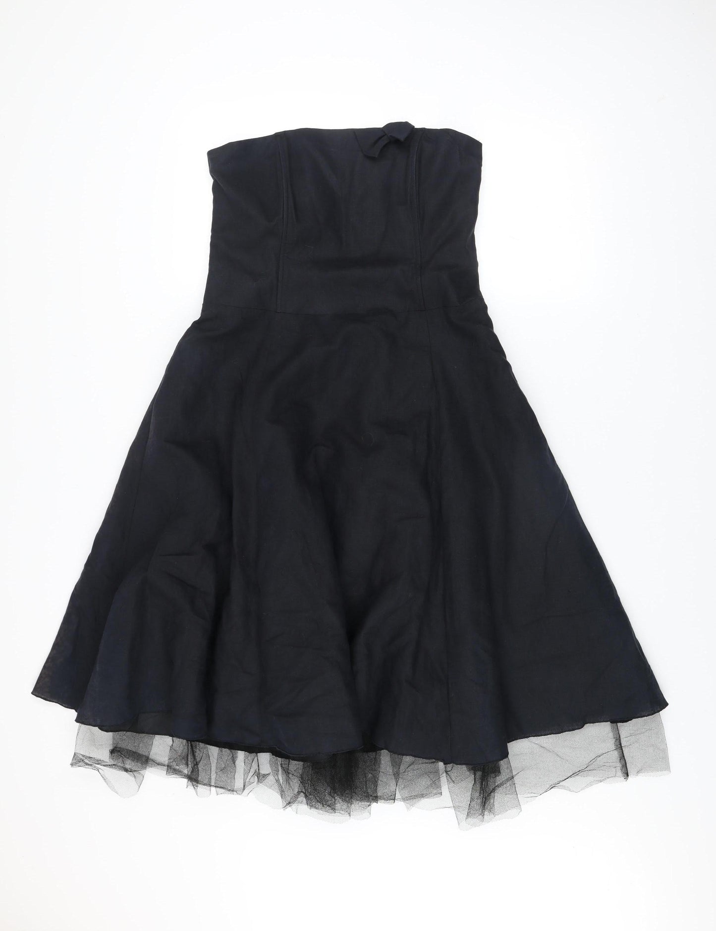 Marks and Spencer Per Una Women's Black Strapless Fit & Flare Dress Size 12