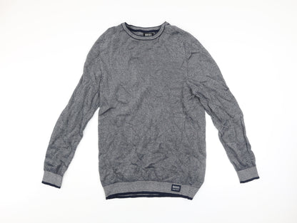 Diesel Men’s Blue Cotton Knit Crew Neck Jumper Size L