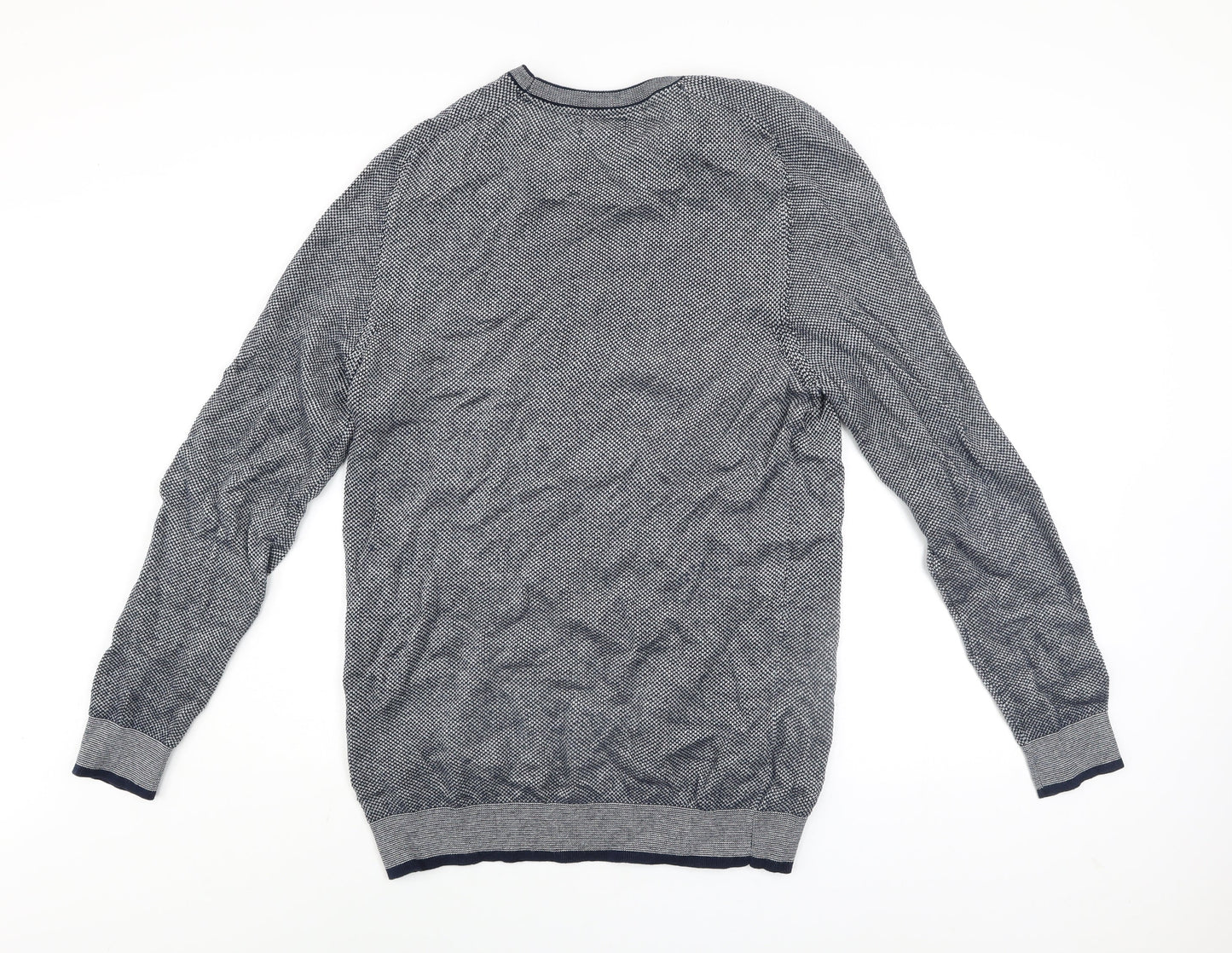 Diesel Men’s Blue Cotton Knit Crew Neck Jumper Size L