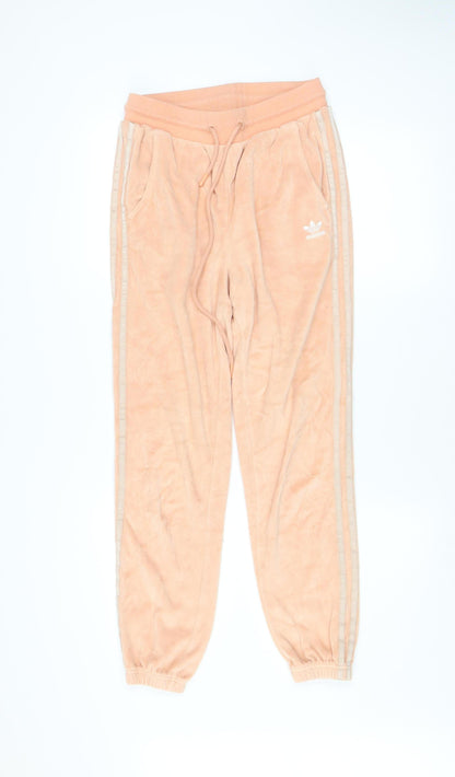 Womens UK Size 8 adidas Regular Fit Jogger Peach Trousers