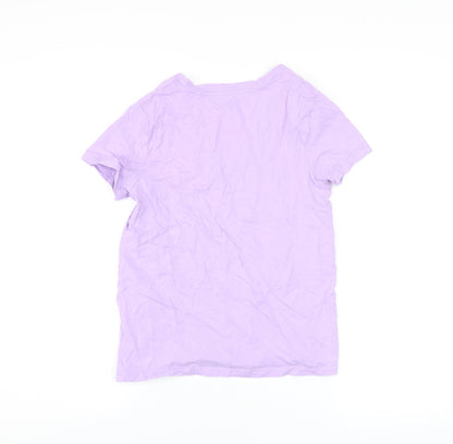 Levi's Women's Purple Cotton V-Neck Short Sleeve T-Shirt XS