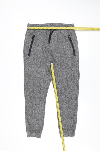 Mens UK Size S Topman Regular Fit Jogger Grey Trousers