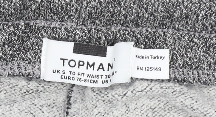 Mens UK Size S Topman Regular Fit Jogger Grey Trousers
