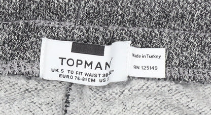 Mens UK Size S Topman Regular Fit Jogger Grey Trousers