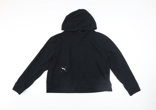 Puma Womens Black Hoodie Size XL Pullover Hooded Sweatshirt