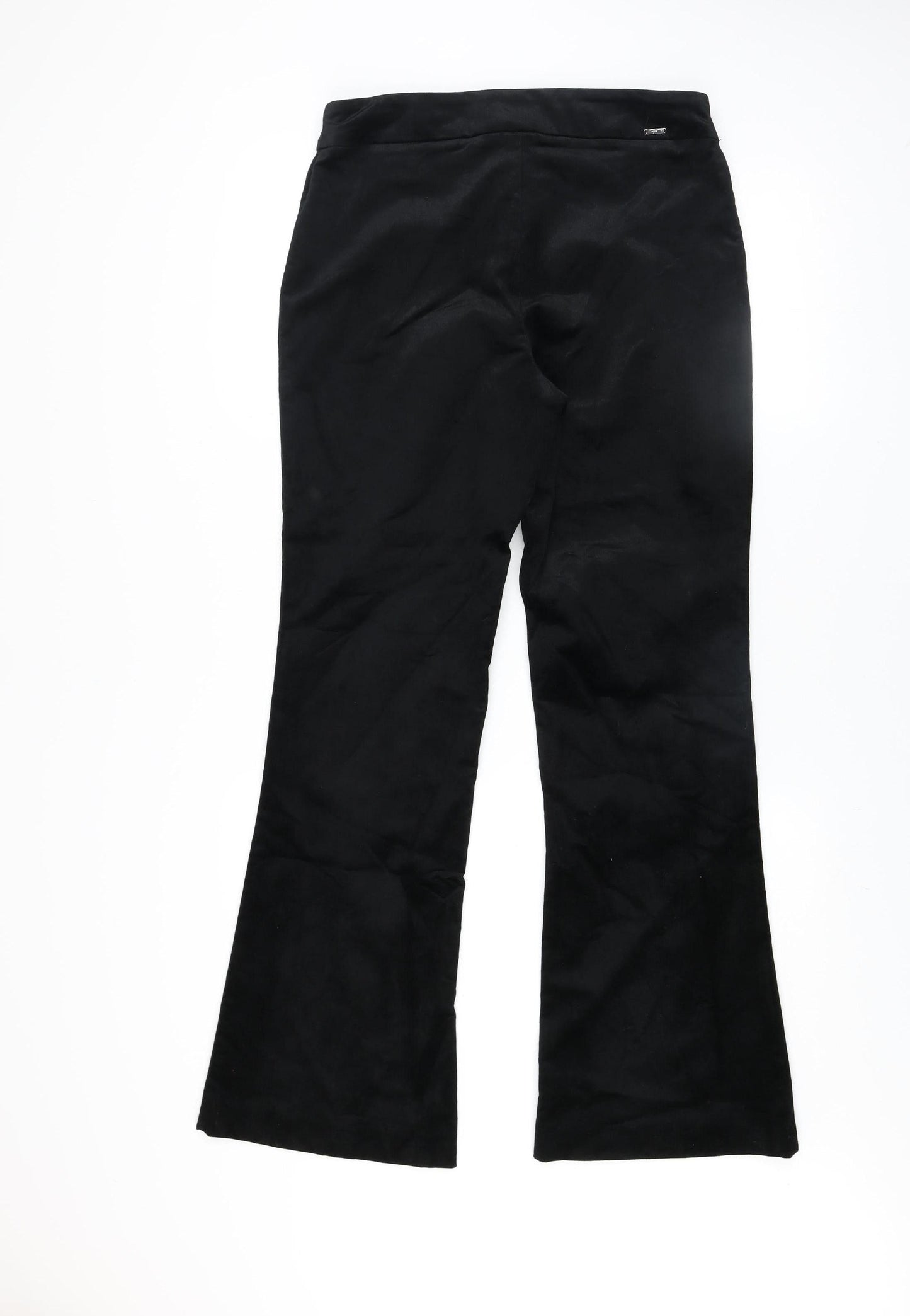 Womens UK Size 10 Up! Regular Fit Casual Workwear Black Trousers