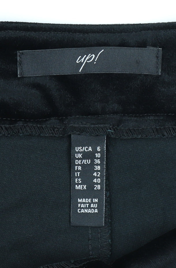 Womens UK Size 10 Up! Regular Fit Casual Workwear Black Trousers