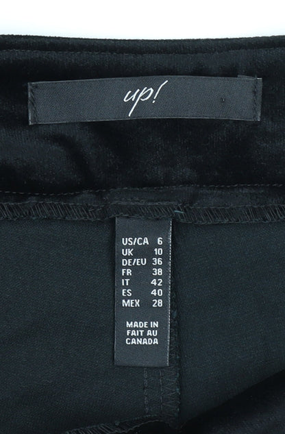 Womens UK Size 10 Up! Regular Fit Casual Workwear Black Trousers