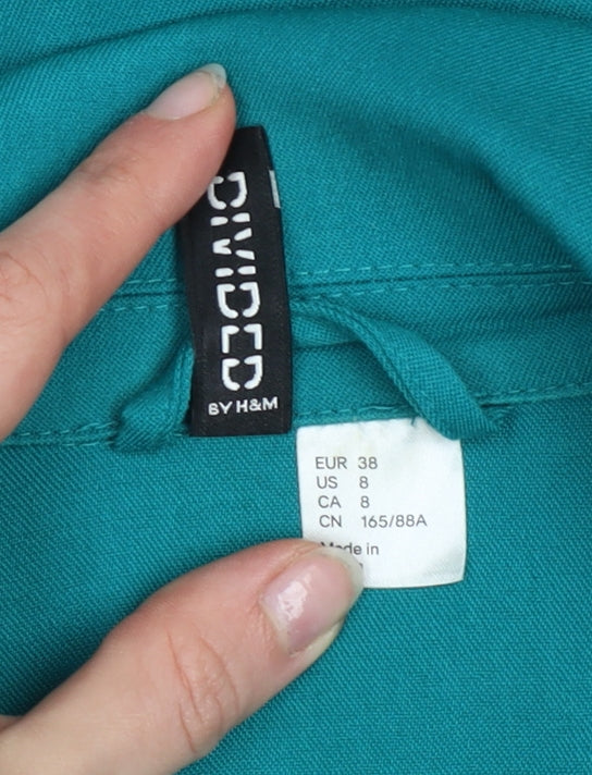 Womens UK Size 10 H&M Green Basic Jacket