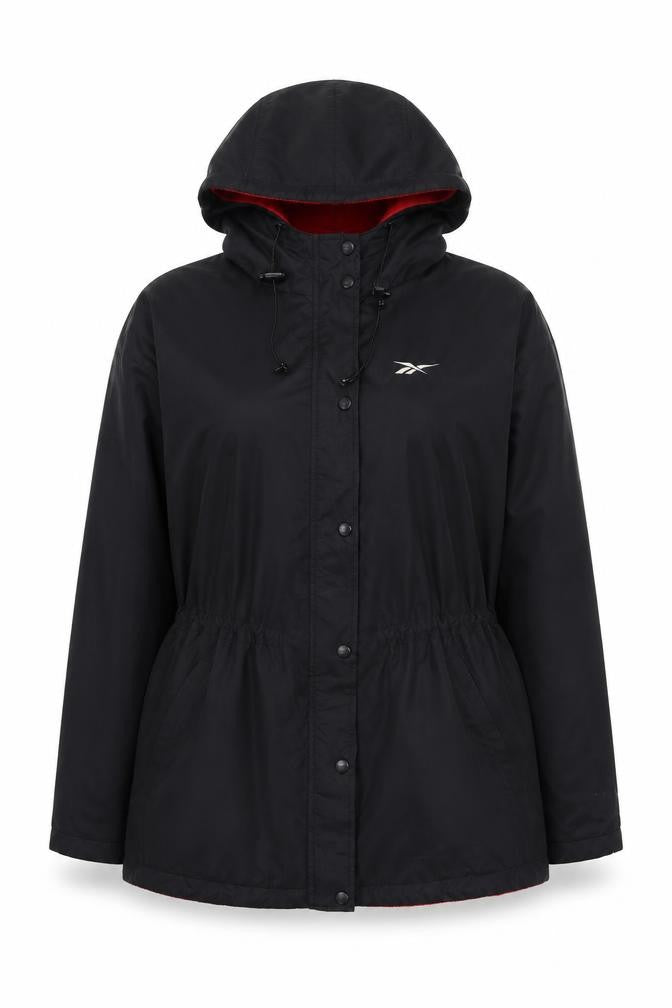 Womens UK Size XL Reebok Black Anorak Coat