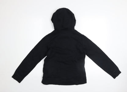 Nike Girls Black Pullover Hoodie Fleece Logo Sweatshirt Size 146