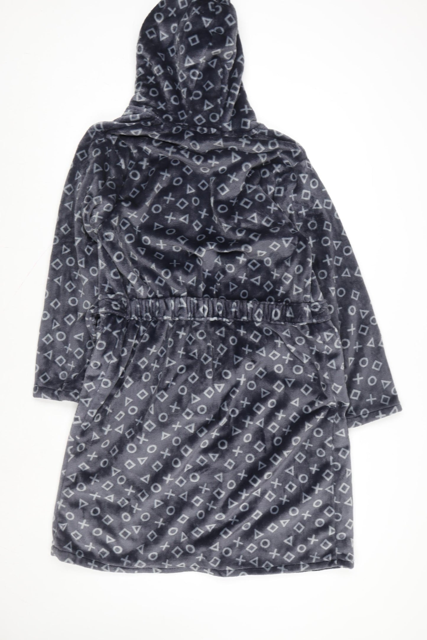 PlayStation Boys Grey Fleece Hooded Robe 15-16 Years Gaming Nightwear