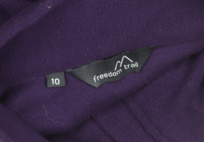 Womens UK Size 10 Freedom Trail Purple Full Zip Sweatshirt