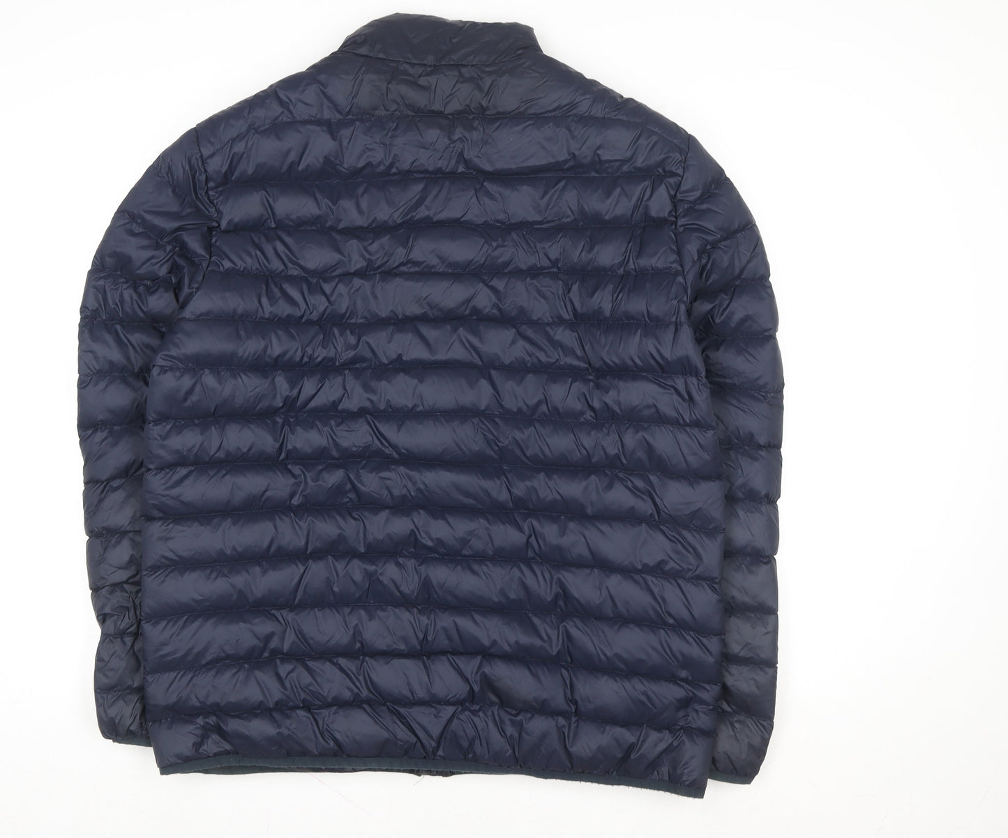 Tu Mens Blue Puffer Jacket L Regular Fit Lightweight Zip Coat