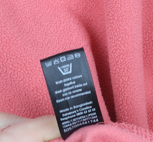 Tu Women Pink Fleece Full Zip Sweatshirt Size 12