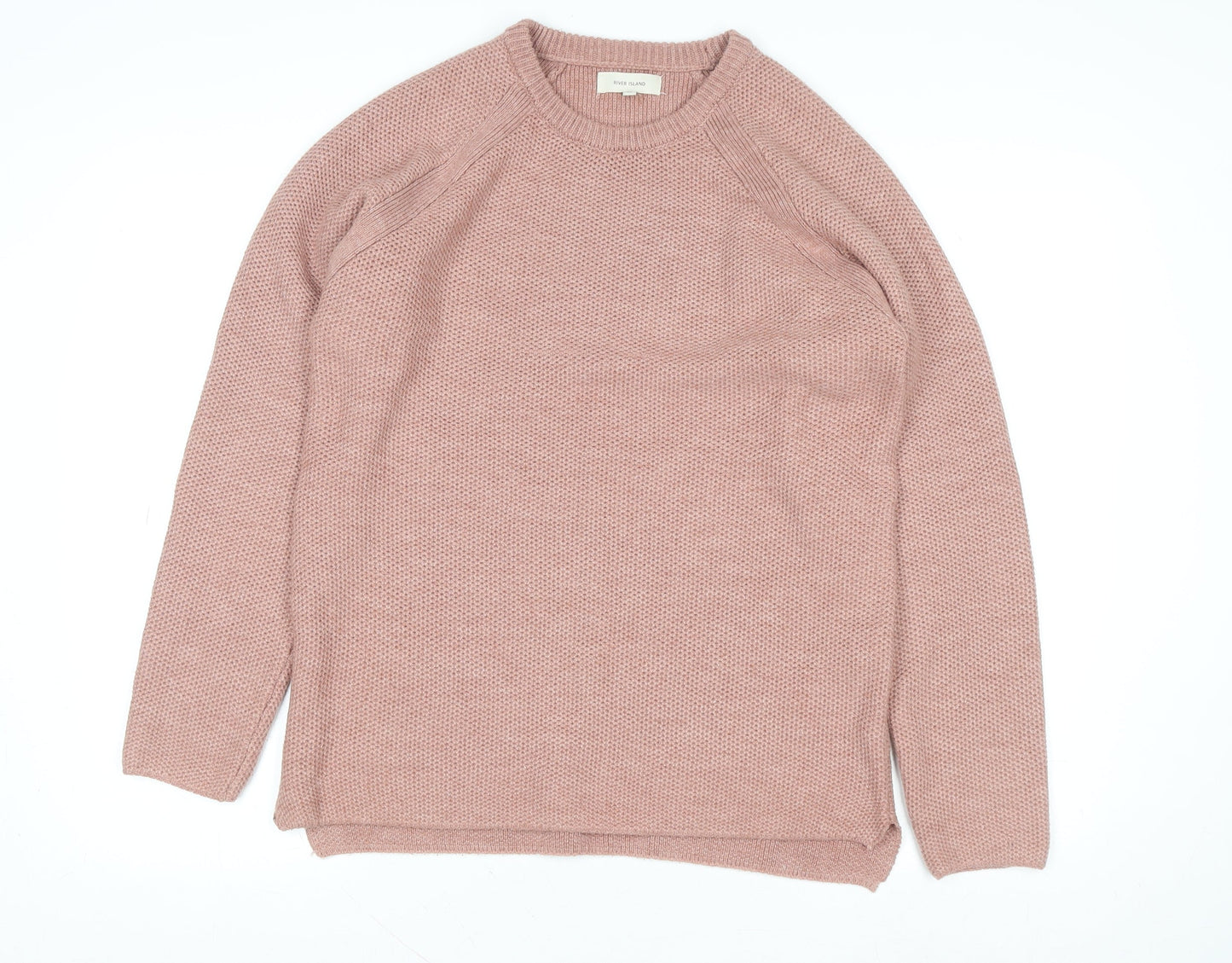 Womens UK Size M River Island Pink Pullover Jumper