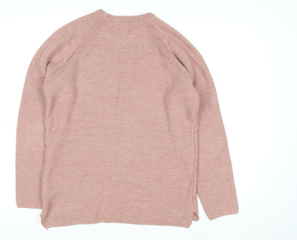Womens UK Size M River Island Pink Pullover Jumper